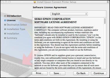 Epson Connect Software License Agreement