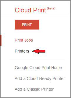 google cloud print share other users