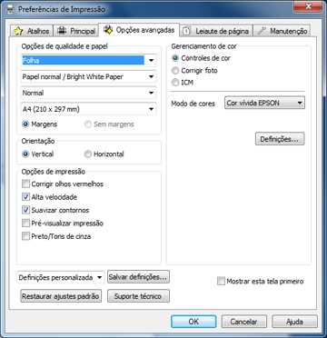 Como Selecionar Configuracoes Avancadas De Impressao Windows