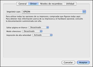 Cómo seleccionar las preferencias de impresión - Mac OS X 10.5/10.6/10.7