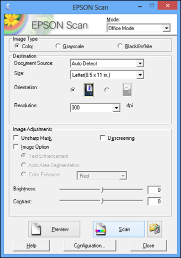 Starting a Scan Using the Epson Scan Icon