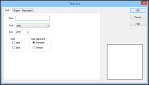 Inserting Text Art in Label Editor