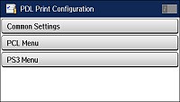 Selecting PDL (Page Description Language) Settings