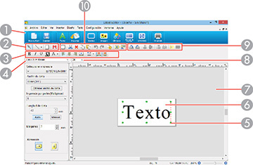 Ventana principal de Label Editor