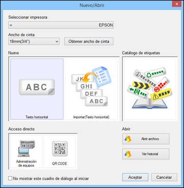Cómo iniciar Label Editor