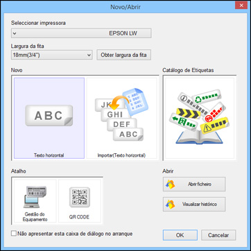 Inicialização do Label Editor