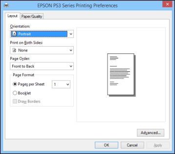 Selecting Basic Print Settings - PostScript Printer Software - Windows