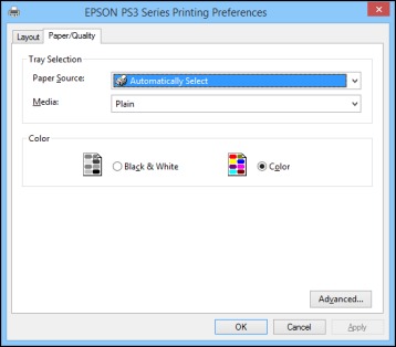 Selecting Basic Print Settings - PostScript Printer Software - Windows