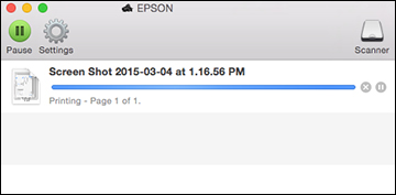 Print Status Window Checking Print Status - OS X