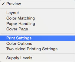 Selecting Basic Print Settings - OS X