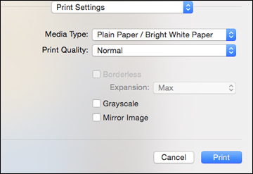 Selecting Basic Print Settings - OS X