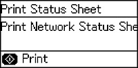 Printing a Network Status Sheet