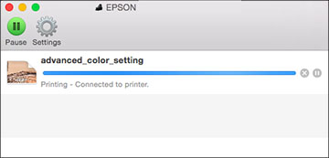 Print Status Window Checking Print Status - OS X
