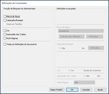 Bloqueio de configurações da impressora - Epson Universal Print Driver ...