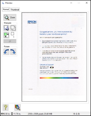 Selecting a Scan Area - Professional Mode