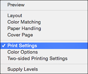 Selecting Basic Print Settings - OS X