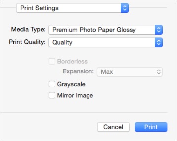 Selecting Basic Print Settings - OS X