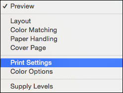 Selecting Basic Print Settings - OS X
