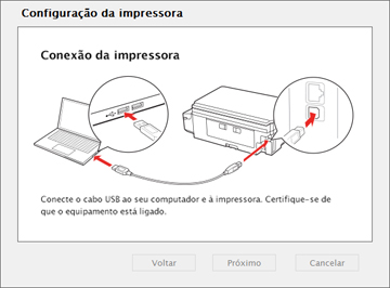 Configuração do seu produto usando uma conexão USB temporária