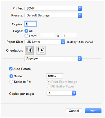 grundlæggende Tilladelse Bløde Selecting Basic Print Settings - Mac