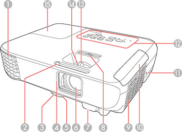 Window Projector Parts Projector Parts - Front/Top