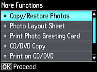 printing a jewel case insert from a memory card