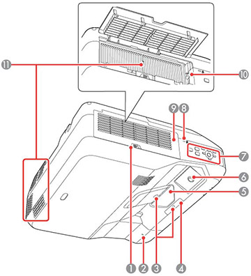 Window Projector Parts Projector Parts - Top/Side
