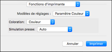 Sélection des paramètres d'impression de base - Logiciel d'impression ...