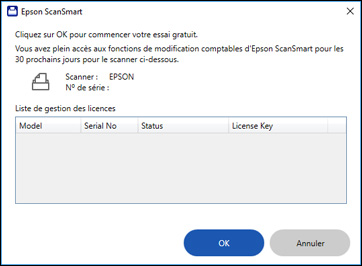 Début d'un essai gratuit