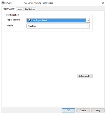 Selecting Print Settings - PostScript Printer Software - Windows