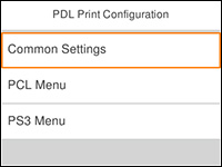 Selecting PDL (Page Description Language) Settings