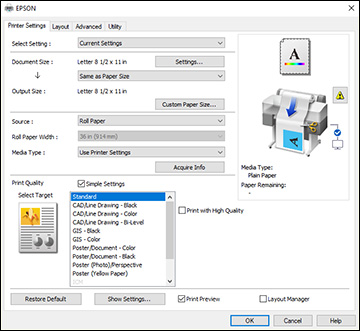Selecting Basic Print Settings - Windows