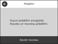 Utilisation des paramètres prédéfinis