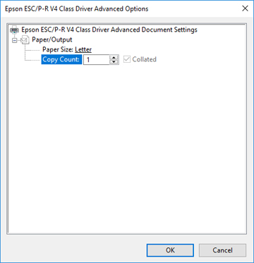 Selecting Print Settings - Windows 10 S