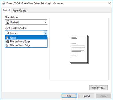 print both sides windows 10