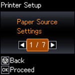 Paper Source Settings Selecting the Paper Source Settings - Control Panel