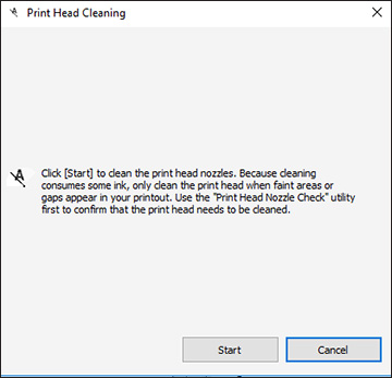 Cleaning the Print Head Using a Computer Utility