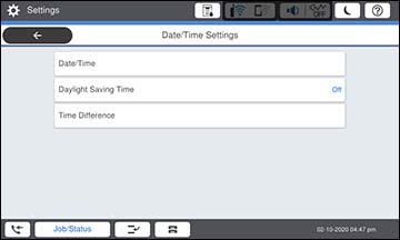 Selecting the Date and Time