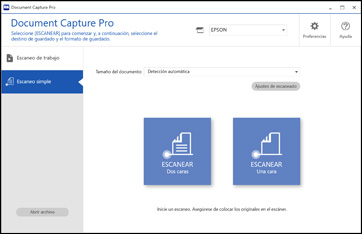 Cómo escanear con Escaneo simple en Document Capture Pro - Windows