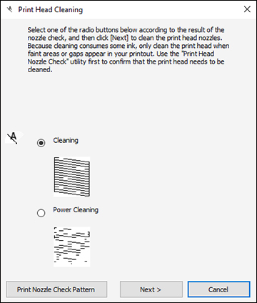 Cleaning the Print Head Using a Computer Utility