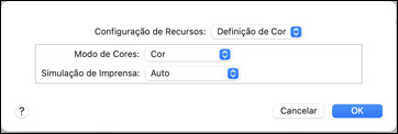 Seleção das configurações básicas de impressão - software de impressora ...