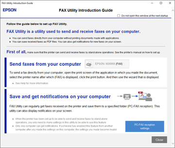 Epson fax utility windows 10