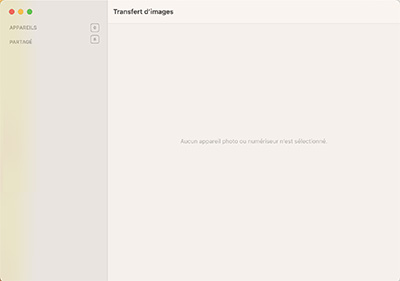 Écran Transfert d'images