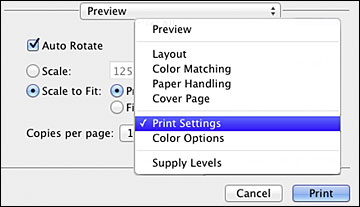 Selecting Basic Print Settings - Mac OS X 10.5/10.6/10.7