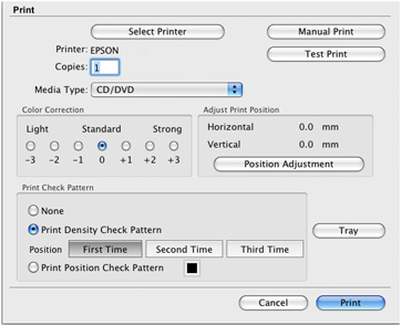 Adjusting CD/DVD Print Quality - Mac OS X