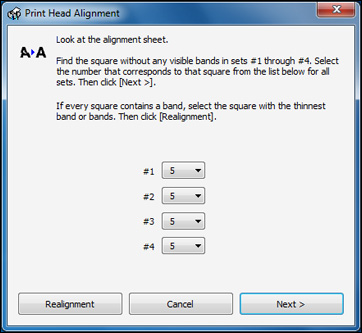 Aligning the Print Head Using a Computer Utility
