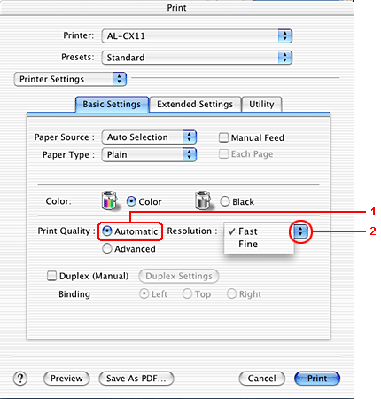 Making Changes To Printer Settings