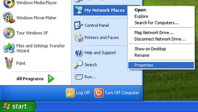 my network places icon xp