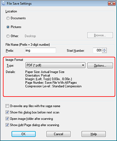 epson scanning multiple page document