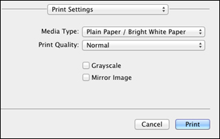 Selecting Basic Print Settings - Mac OS X